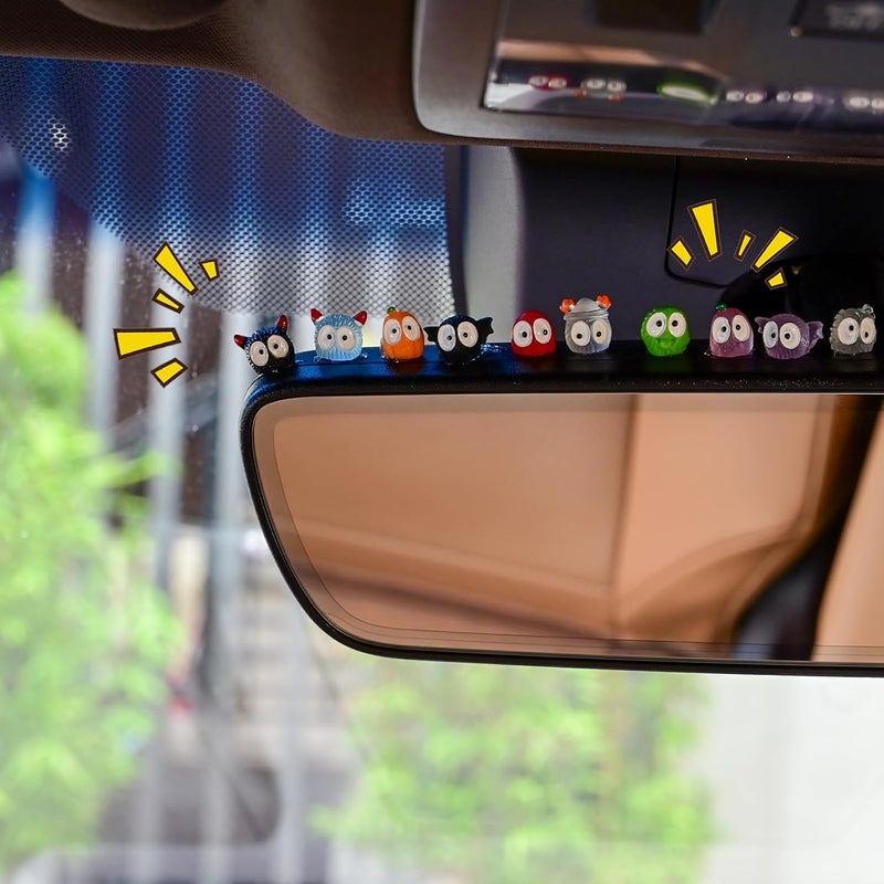 Mevodeata 52 Pcs Cute Soot Sprite Car Decor Rearview Mirror Accessories - Cute Decor for Car Home and Office Gifts(Funny) - Image 1